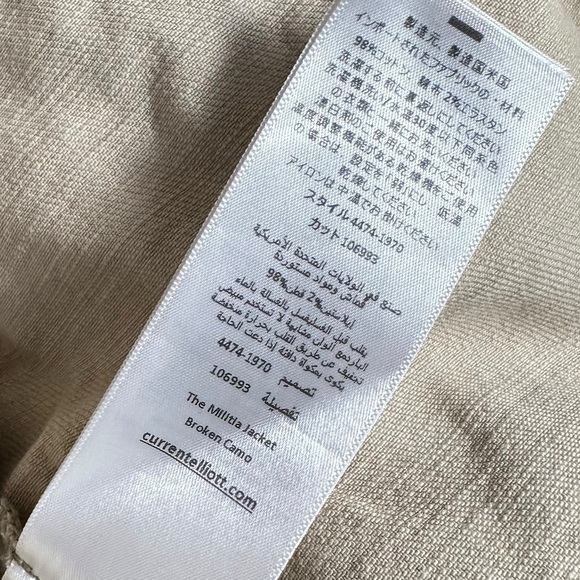 CURRENT ELLIOTT The Militia Utility Canvas Jacket in Broken Camo - Picture 12 of 14